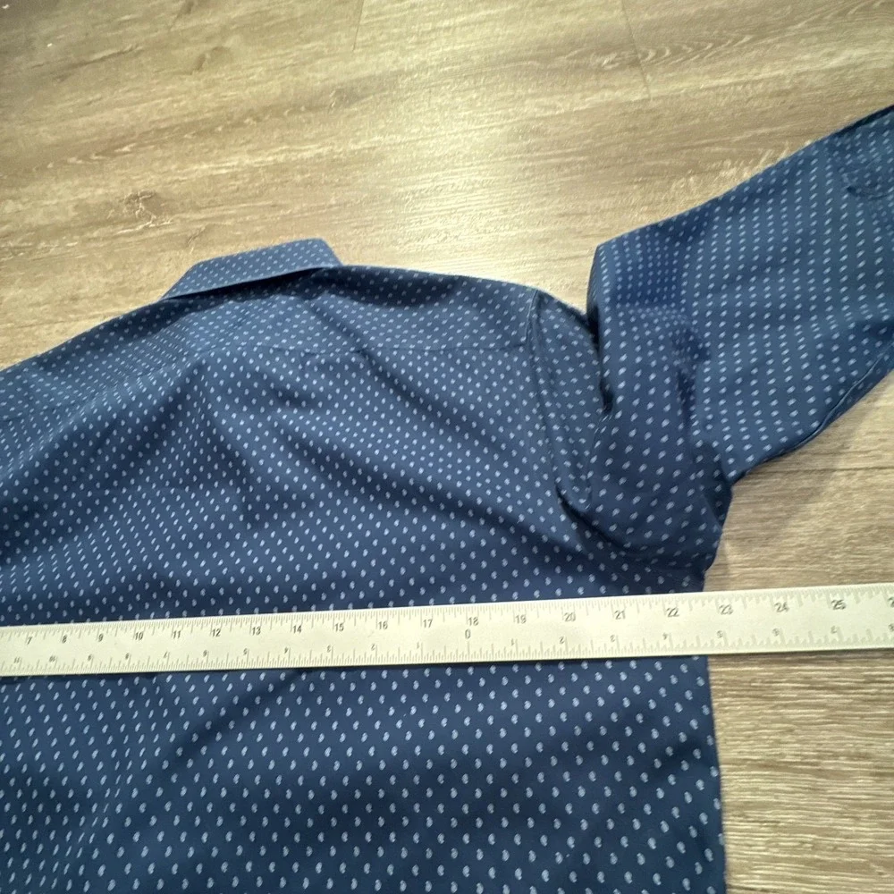 Banana Republic Shirt Mens M Blue Cotton Non-Iron Camden Fit Paisley Business